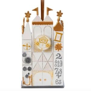 Disney Store - Sketchbook It's a Small World Clock Disneyland Christmas Ornament